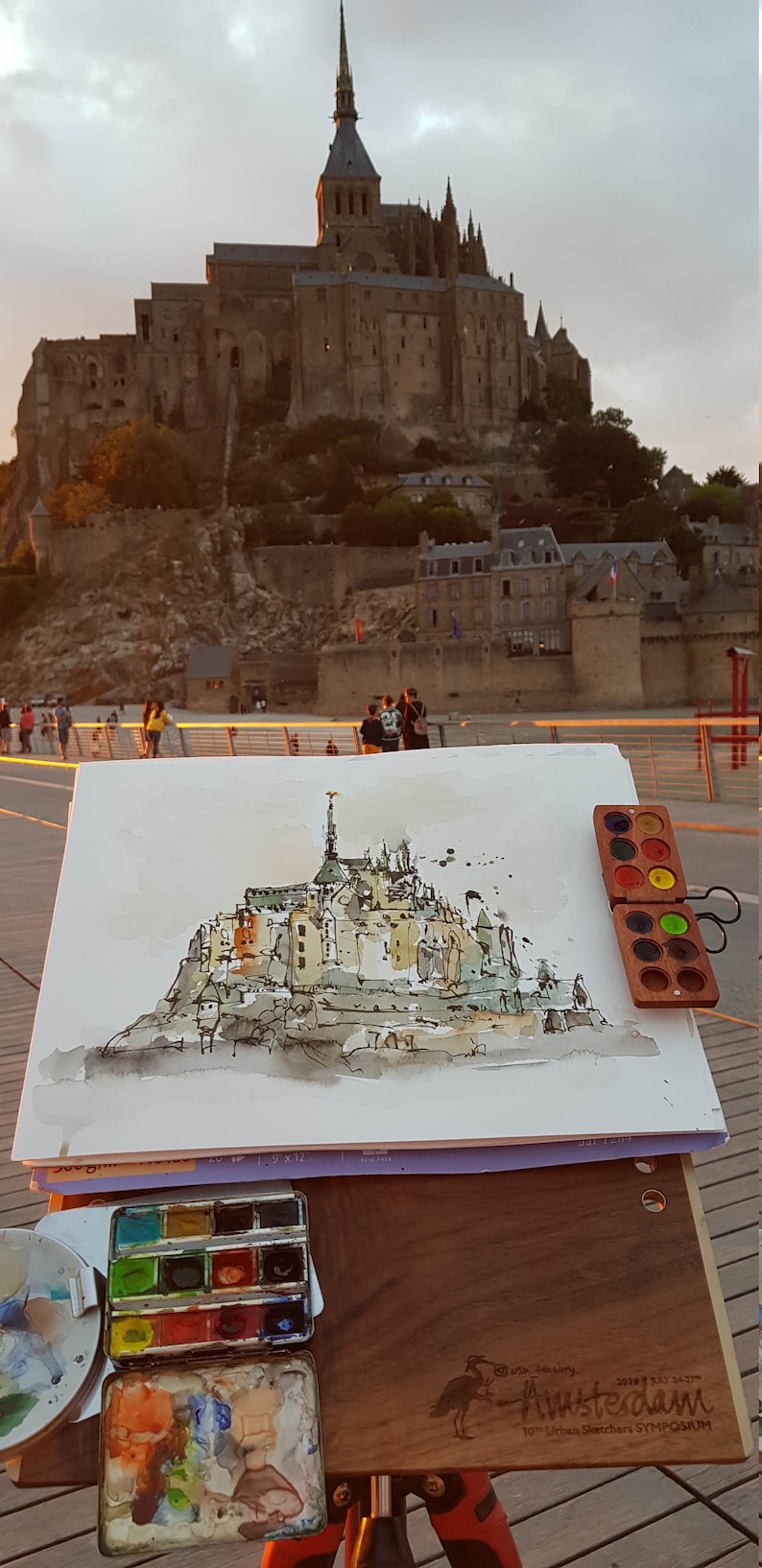 찰리화판 일반 (285*145)*2, 원목 수제 화판 , 어반스케치 수제화판