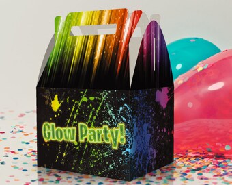 Glow Theme Party Favor Boxes