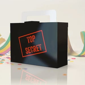 Top Secret&quot; Suitcase Style Party Favor boxes