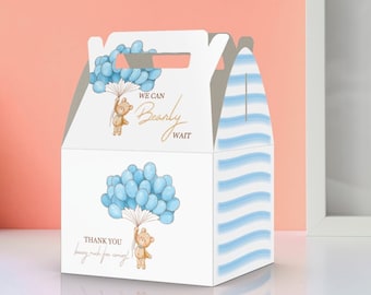 Bear and Balloons Party Favor Boxes