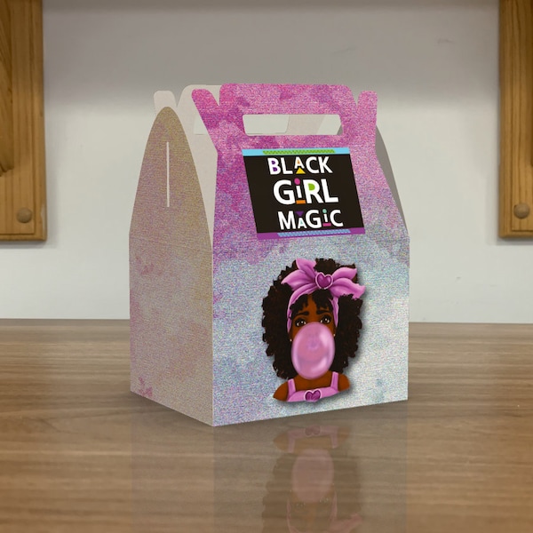 Black Girl Magic Party Favor Boxes