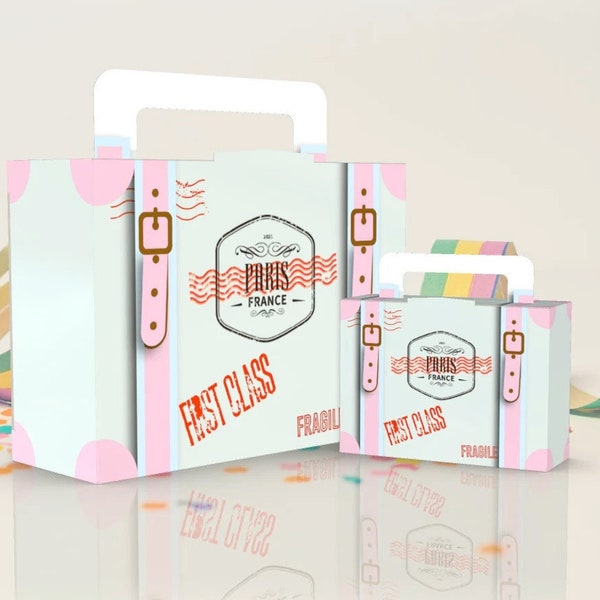 Suitcase Favor Box Etsy