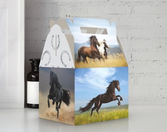 Horses | Party Favor Boxes | Party Supplies | Party Decorations | Candy Boxes | Custom Boxes | Birthday | Baby Shower | Wedding |Gift