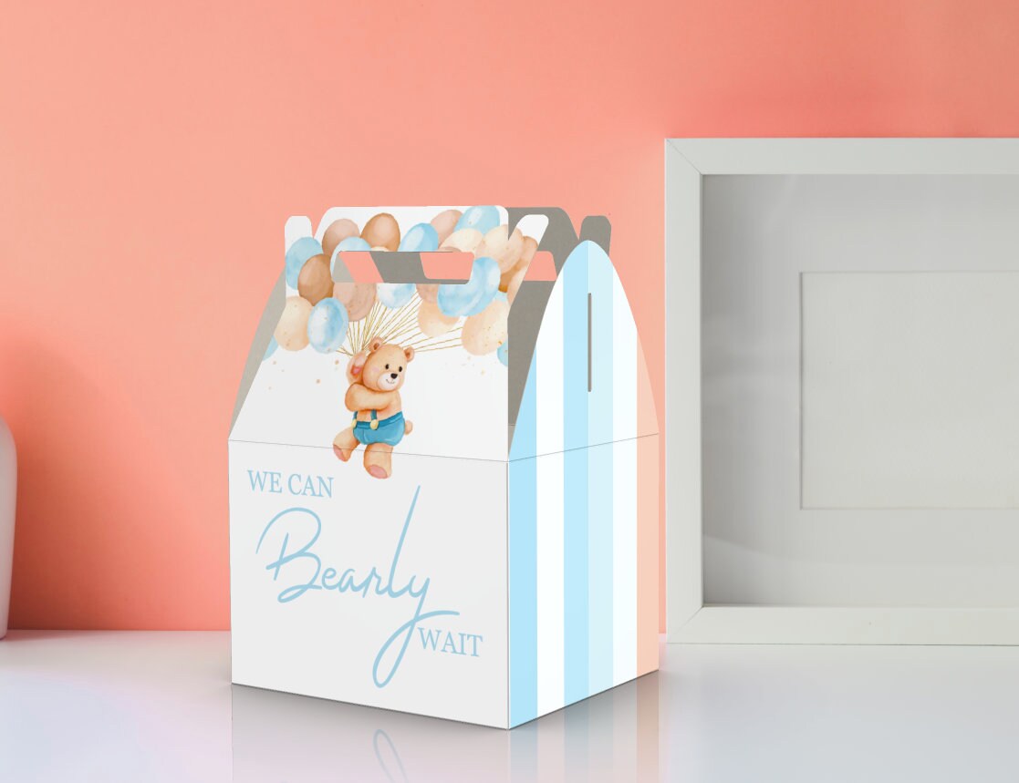 Teddy Bear Baby Shower Party Favor Boxes - Etsy