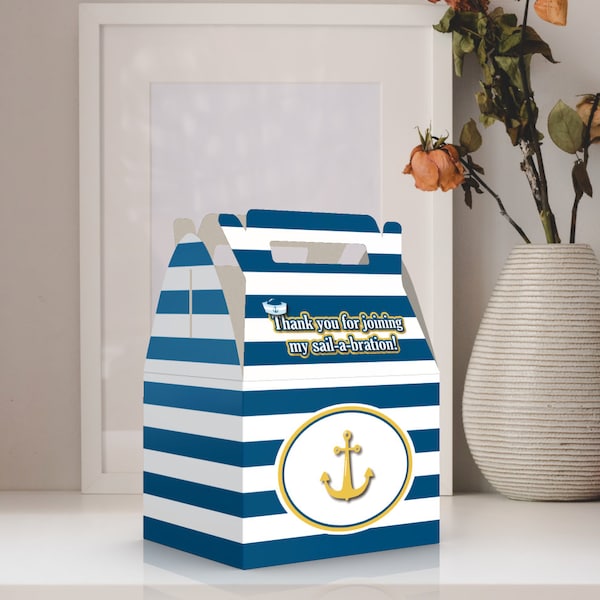 Nautical | Party Favor Boxes | Party Supplies | Party Decorations | Candy Boxes | Custom Boxes | Birthday | Baby Shower | Wedding | Boats