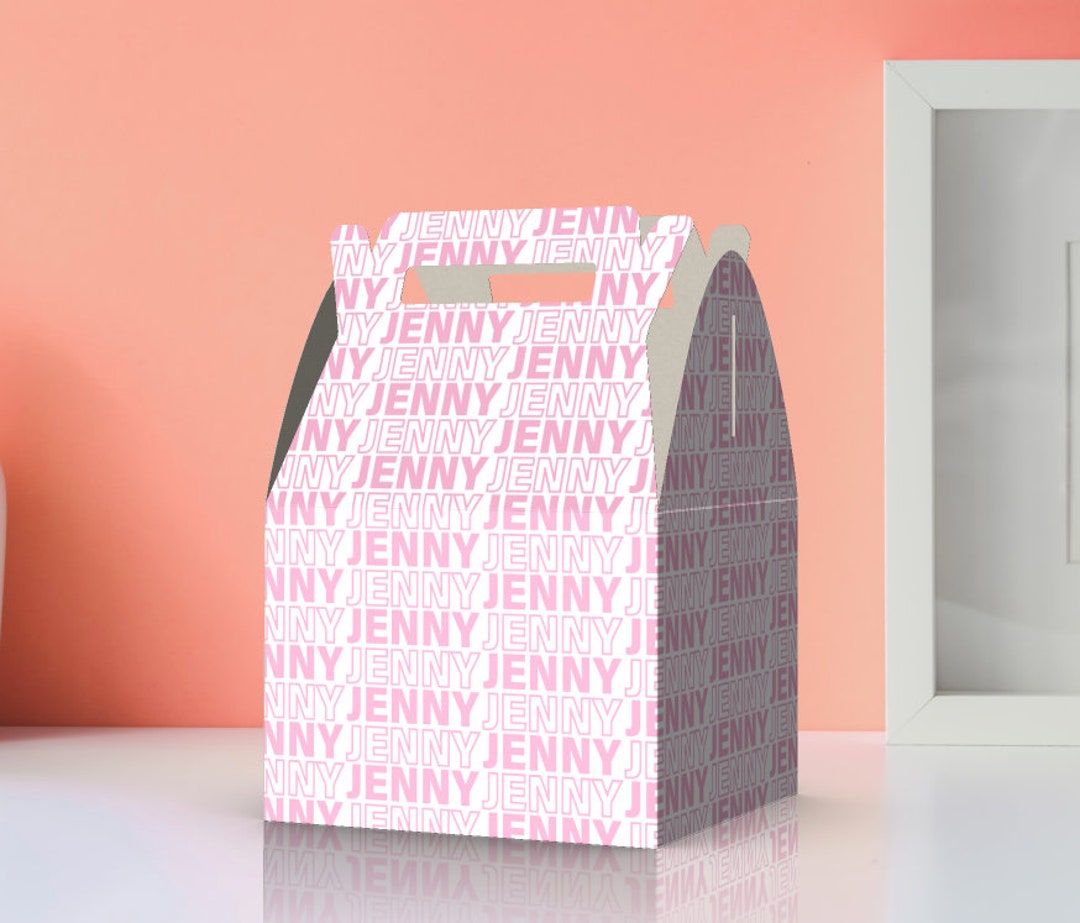 Name Box Pattern Name Pattern Party Favor Boxes - Etsy