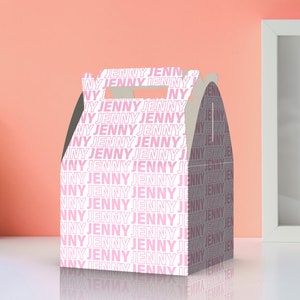 Name Pattern Party Favor Boxes
