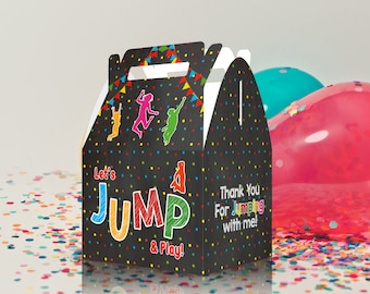 Trampoline Jumper Party Favor Boxes