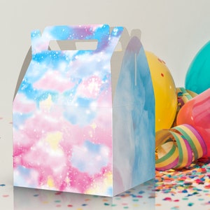 Cotton Candy Print Party Favor Boxes