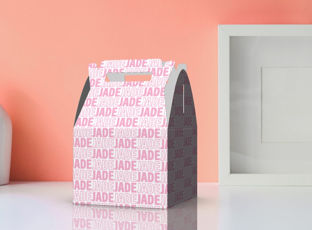Name Box Pattern Name Pattern Party Favor Boxes - Etsy
