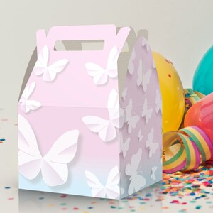 Paper Butterfly Print Party Favor Boxes