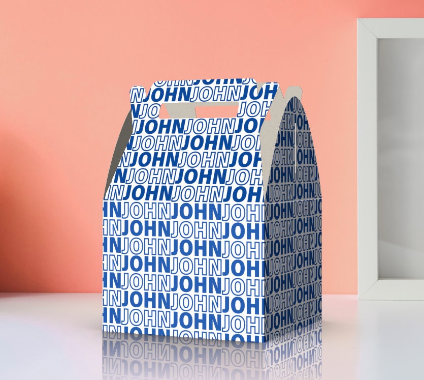 Name Box Pattern Name Pattern Party Favor Boxes - Etsy