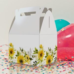 Sunflowers Party Favor Boxes