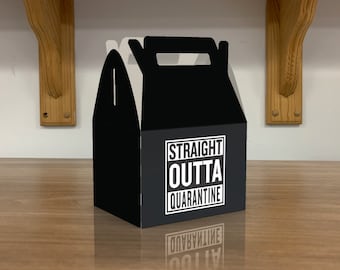 Staright Out of Quarantine Birthday Party Favor Boxes