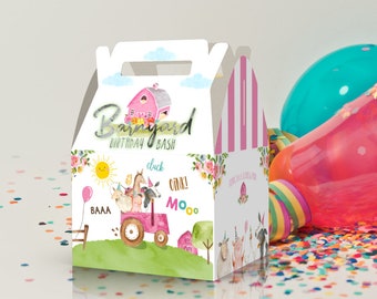 Barnyard Party Favor Boxes