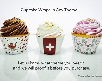 Any Theme Cupcake Wraps