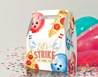 Bowling Party Favor Boxes - Goodie Bags