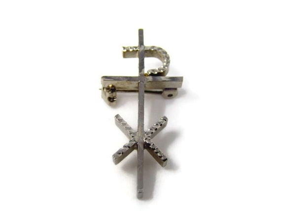 Sterling Silver Cross Pin Px Chi Rho Nice Design Etsy Sterling Silver Cross Pin Px Chi Rho Nice Design Etsy