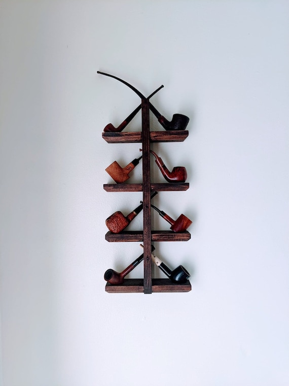 Wall mounted Tobacco Pipe Stand Handcrafted in the U.S.A Rustic