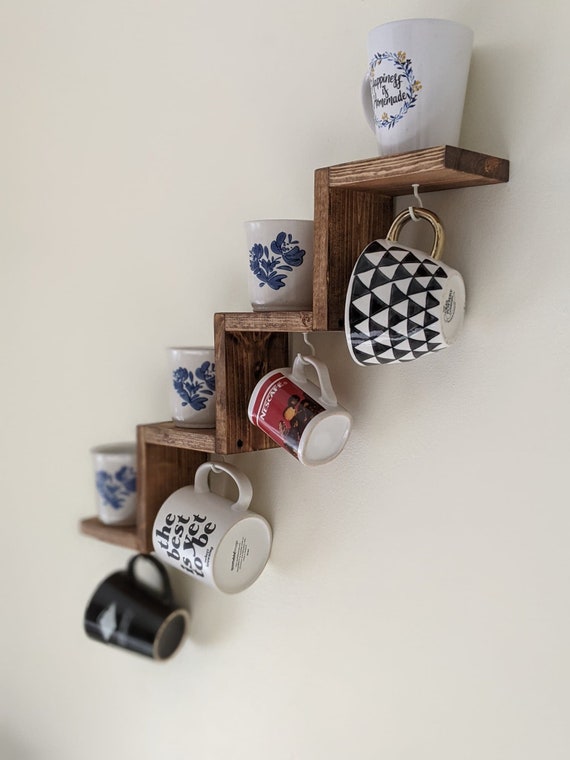 DIY Coffee Mug Holder Wall Mounted Rack 