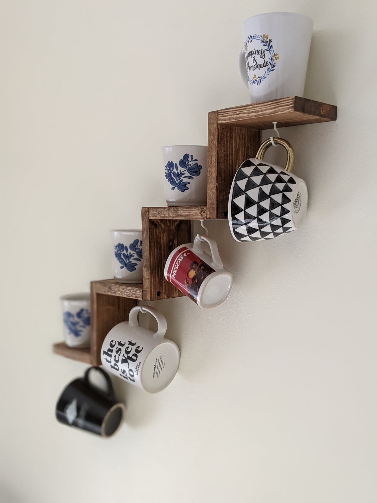 Coffee Mug Holder 3-12 cup Sets, Wall Mounted Mug Hooks