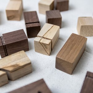 End Grain Chess Set, 12x12x1.25 in Walnut and Ambrosia Maple, Pieces Included, Modern Wood Chess Set, Extra Thick Chess Board image 9