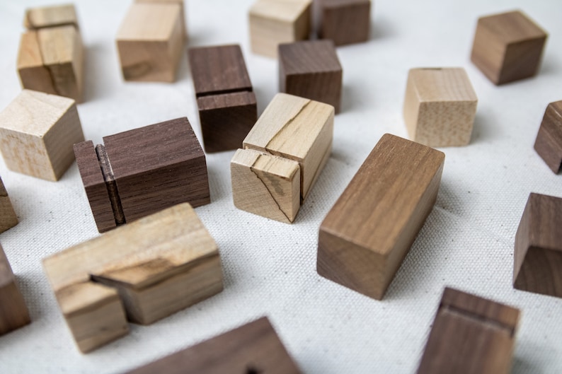 End Grain Chess Set, 12x12x1.25 in Walnut and Ambrosia Maple, Pieces Included, Modern Wood Chess Set, Extra Thick Chess Board image 9