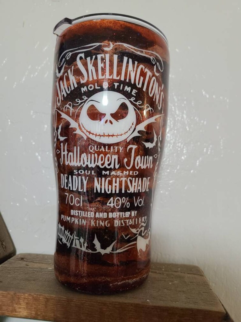 Jack skellington distillery halloween tumbler Etsy