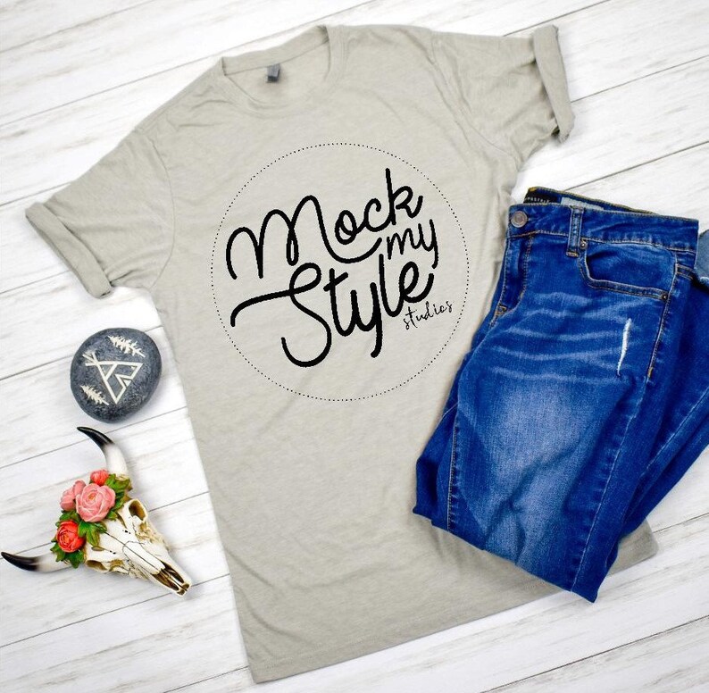 Next Level 6200 Unisex shirt mockup silver grey shirt
