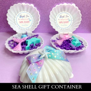 Mermaid Favor container seashells decoration birthday party mermaid baby shower bridal favor bag little mermaid kids adult sweet 16 favors