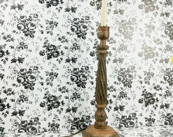 tall glass lamp base