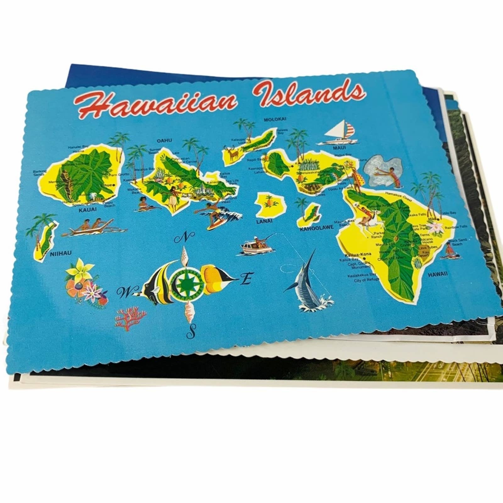 VINTAGE LOT Hawaiian post cards set of 15 Waikiki hula girl | Etsy