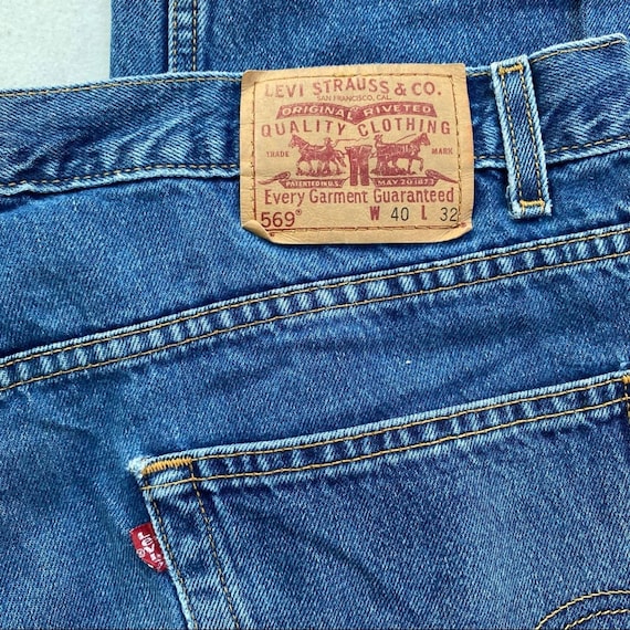 Vintage Levis 569 Straight Loose Fit 39x31 High Rise Unisex - Etsy