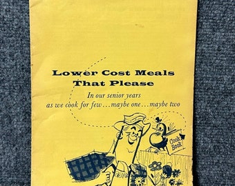 National Dairy Council 1960 Rezeptheft Kochbuch Senioren Wohnen preiswerte Mahlzeiten