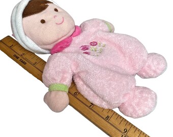 Carters Just One Year My First Doll Rattle Pink Plush Lovey