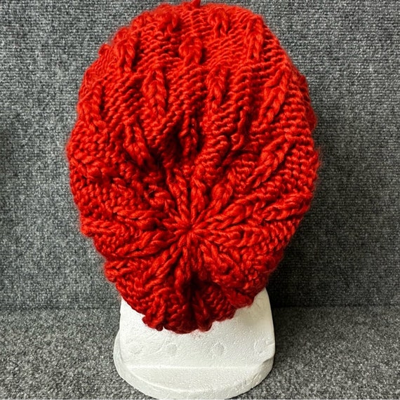 Miss Sixty Y2K slouchy beanie toque rust red acry… - image 4