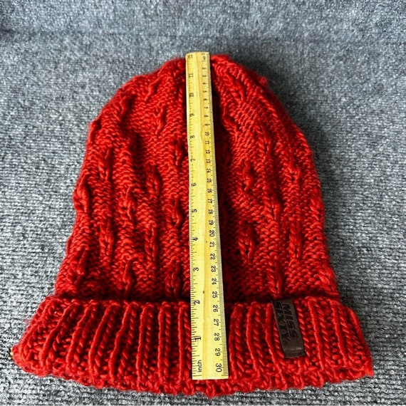 Miss Sixty Y2K slouchy beanie toque rust red acry… - image 9