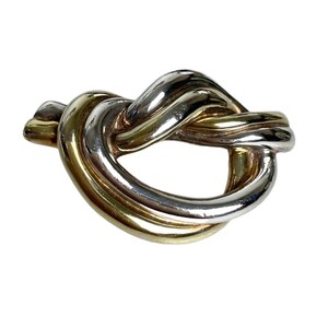 Vintage signed Frederic Jean Duclos sterling silver 925 twisted knot brooch