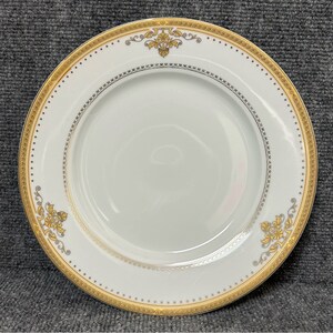 Limoges plate France gold on white 10”