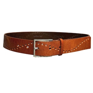 Vintage DKNY Donna Karan Wide Genuine Leather Cognac Waist Belt L 34 Boho Wester Dkny | Accessories | Ladies Dkny Belt | Poshmark main image 2