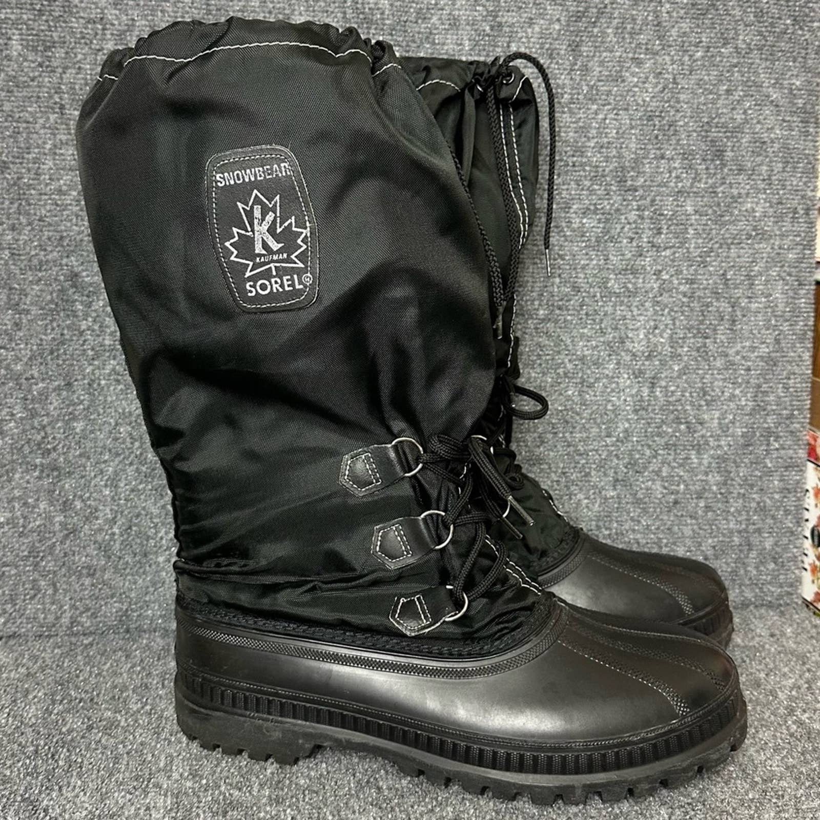 Vintage Sorel Kaufman Leather Fleece Lined Snow Boots Steel Shank Men\'s 10 Vintage Sorel Kaufman Steel Shank Wool | Mercari main image 4