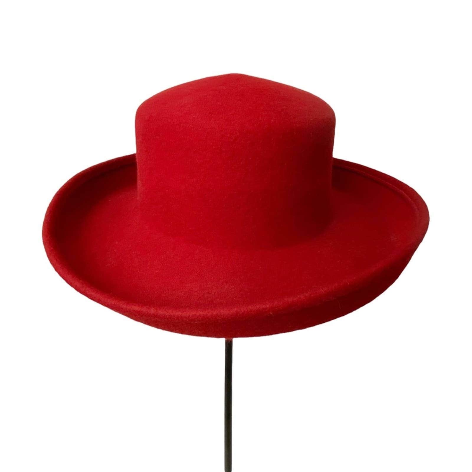 Vintage Betmar wool felt wide brim hat packable water resistant Made in USA 22”