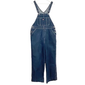 Vintage 80s Union Bay dark denim overalls Hong Kong sz Medium unisex carpenter