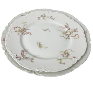 Limoges Haviland France House of Stewart dinner salad plates garland roses set