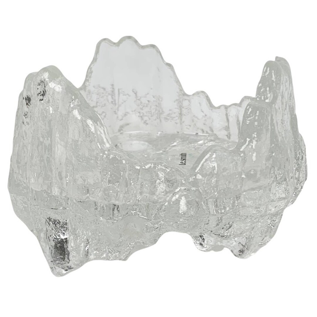 Vintage LE Smith Crystal Ice Candle Holder Reversible Taper or Etsy