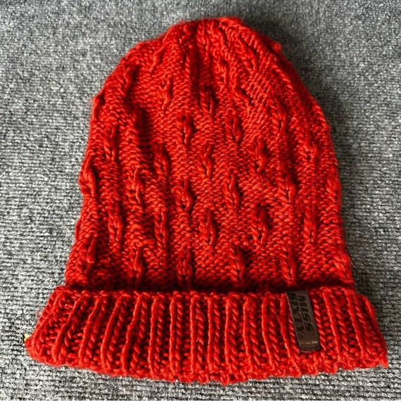 Miss Sixty Y2K slouchy beanie toque rust red acry… - image 2