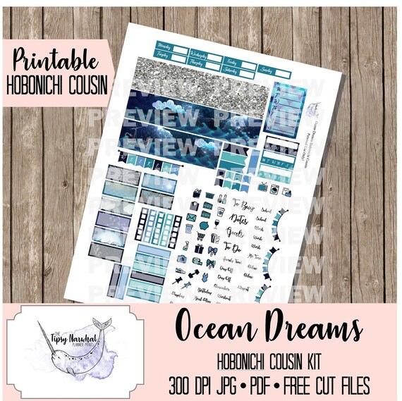 hobonichi cousin bullet journal printable planner stickers etsy ireland