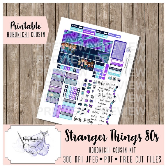 Hobonichi Cousin Bullet Journal Printable Planner Stickers Stranger Things 80s Retro Travelers Notebook Free Cut Files 300 Jpg Hobonichi Cousin Bullet Journal Printable Planner Stickers Stranger Things 80s Retro Travelers Notebook Free Cut Files 300 Jpg