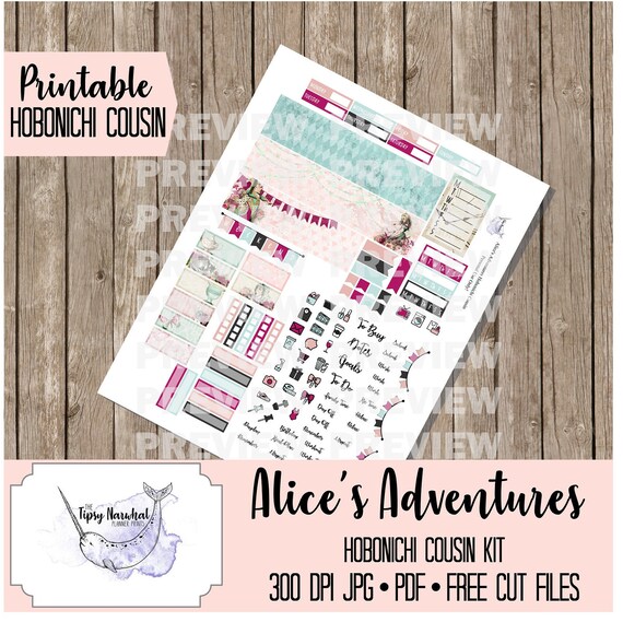 hobonichi cousin bullet journal printable planner stickers etsy