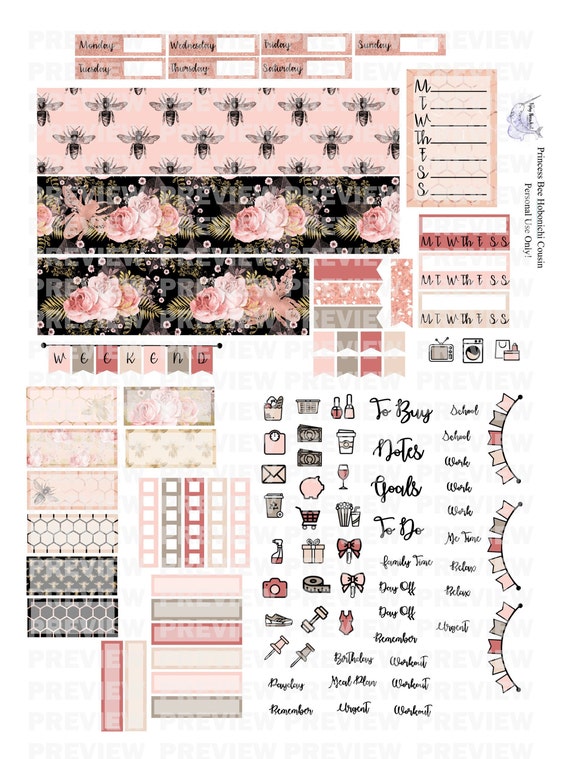Paper Bright Bullet Journal Hobonichi Cousin Weekly Layout Kit Modern ...